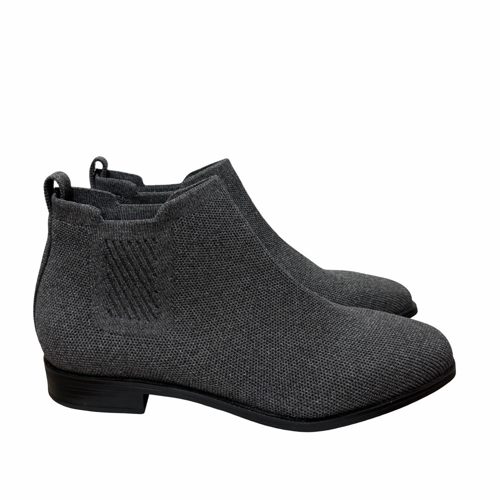 Vivaia Ryan Pro Square Toe Boot Womens US 8 EU 39 Rich Grey Knit Chelsea Booties